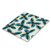 アレクサンドラ女王の鳥羽の蝶パターン タイル (側面)