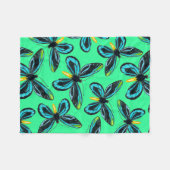 アレクサンドラ女王の鳥羽の蝶パターン フリースブランケット (正面(横))