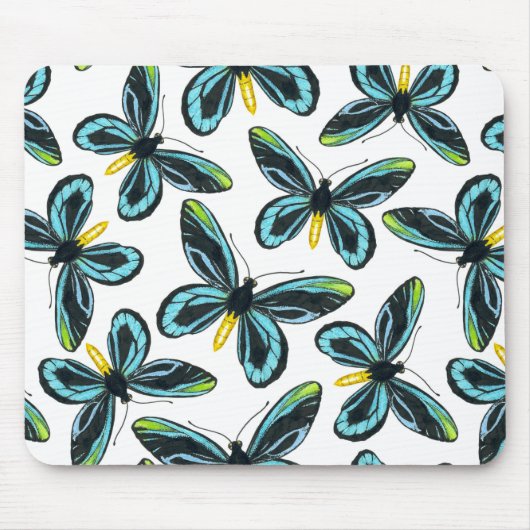 アレクサンドラ女王の鳥羽の蝶パターン マウスパッド (正面)