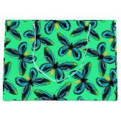 アレクサンドラ女王の鳥羽の蝶パターン ラージペーパーバッグ (正面)