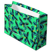 アレクサンドラ女王の鳥羽の蝶パターン ラージペーパーバッグ (正面アングル)