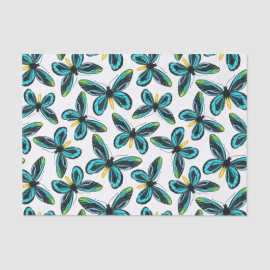 アレクサンドラ女王の鳥羽の蝶パターン 薄葉紙 (正面)