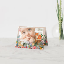 アレクサンドラ折り畳み写真サンキューカード