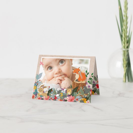 アレクサンドラ折り畳み写真サンキューカード サンキューカード (正面)