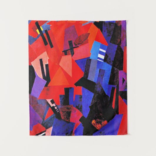 アレクサンドラ絵を描・エクスターのCityscape Composition タペストリー (正面)