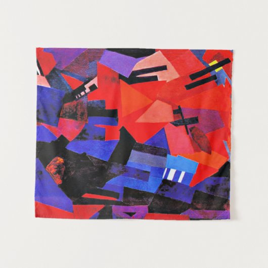 アレクサンドラ絵を描・エクスターのCityscape Composition タペストリー (正面(横))