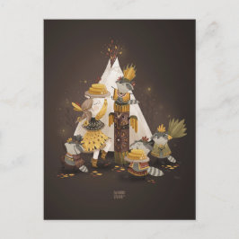 アレクサンドラ・ディカイアによる黄色いトウモロコシのチーフ ポストカード