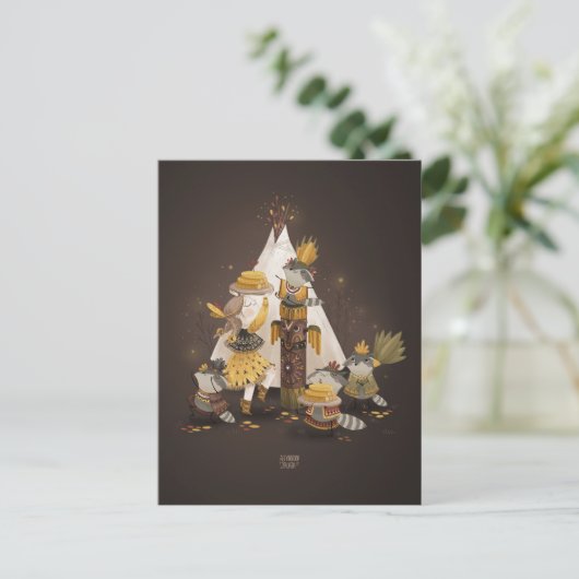 アレクサンドラ・ディカイアによる黄色いトウモロコシのチーフ ポストカード (スタンド正面)