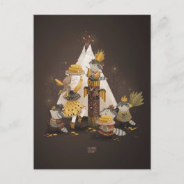 アレクサンドラ・ディカイアによる黄色いトウモロコシのチーフ ポストカード