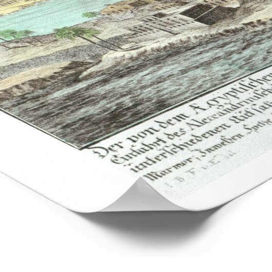 アレクサンドリアのライトハウス、Ptolemy the Greによって建てられた ポスター (角)