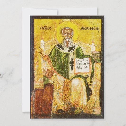 アレクサンドリアの聖アタナシウス 正教会のイコン シーズンカード (正面)