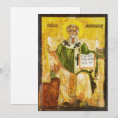 アレクサンドリアの聖アタナシウス 正教会のイコン シーズンカード (正面/裏面)