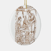 アレクサンドリアの聖キャサリンと聖セシリア セラミックオーナメント (右)