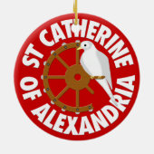 アレクサンドリアの聖キャサリン セラミックオーナメント (裏面)