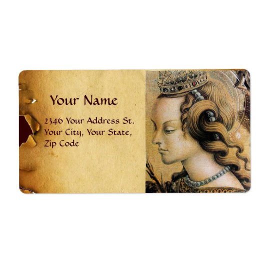 アレクサンドリアの聖キャサリン ラベル (正面)