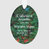 アレクサンドリアの聖キャサリン(詳細、M 070) オーナメント (裏面)