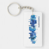 アレクサンドリアエジプトスカイラインブルー キーホルダー (正面)