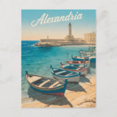 アレクサンドリアエジプトヴィンテージ ポストカード (正面)