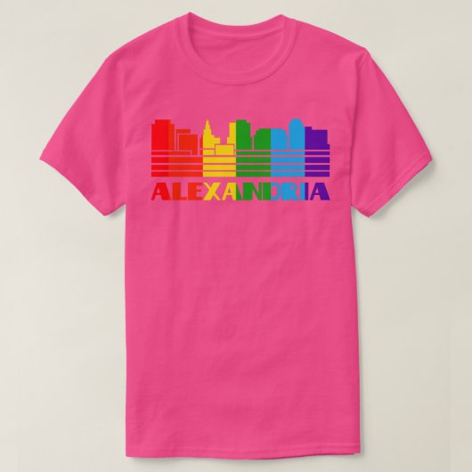 アレクサンドリアプライドアレクサンドリアLGBTギフトLGBTQスーポ Tシャツ (デザイン正面)