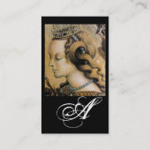 アレクサンドリアモノグラムブラック金ゴールド 名刺 (裏面)