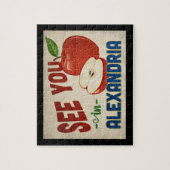 アレクサンドリアヴァージニアアップルヴィンテージトラベル ジグソーパズル (縦)