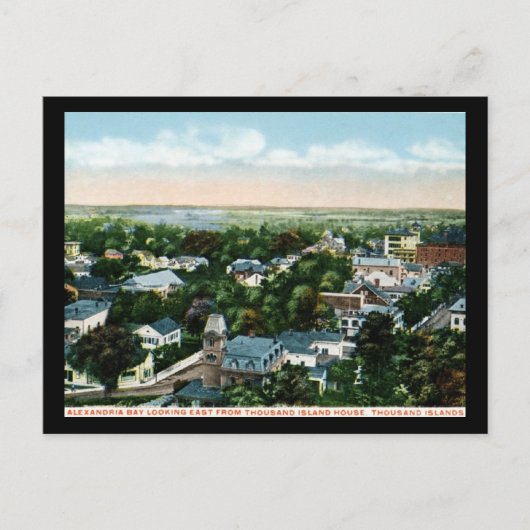 アレクサンドリア湾、千島、NY 1917ヴィンテージ ポストカード (正面)