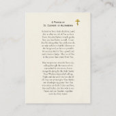 アレクサンドリア祈りの言葉カードの聖クレメントの祈りの言葉 プレイスカード (裏面)