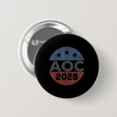 アレクサンドリア2028、レトロA.ocasio Cortez主宰 缶バッジ (正面&裏面)