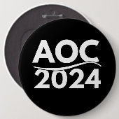 アレクサンドリア・オカシオ・コルテス2024, aoc 2024, aoc 缶バッジ (正面&裏面)
