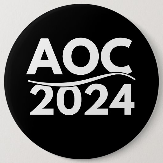 アレクサンドリア・オカシオ・コルテス2024, aoc 2024, aoc 缶バッジ (正面)