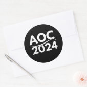 アレクサンドリア・オカシオ・コルテス2024, aoc 2024, aoc butto ラウンドシール (封筒)