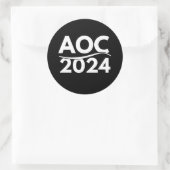 アレクサンドリア・オカシオ・コルテス2024, aoc 2024, aoc butto ラウンドシール (バッグ)