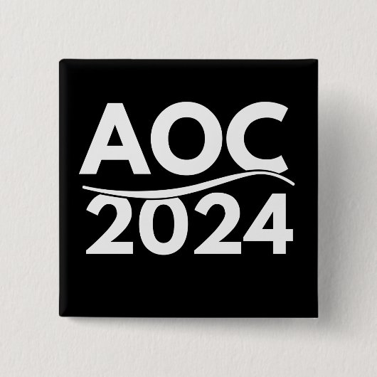 アレクサンドリア・オカシオ・コルテス2024, aoc 2024, aoc butto 缶バッジ (正面)