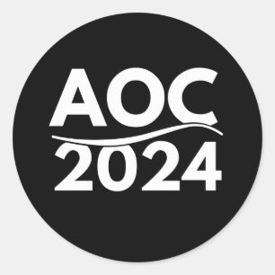 アレクサンドリア・オカシオ・コルテズ2024年、aoc 2024年、aoc butto ラウンドシール