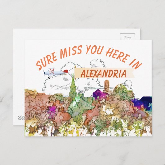 アレクサンドリア、バージニアスカイラインSG – フェードグローリー ポストカード (正面/裏面)