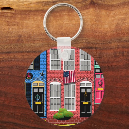 アレクサンドリア、バージニアタウンハウシズ キーホルダー (正面)