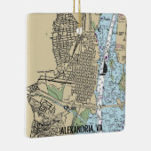 アレクサンドリア・バージニア州地図 セラミックオーナメント (右)