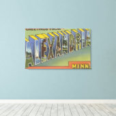 アレクサンドリア,ミネソタ – 大きな文字のシーン キャンバスプリント (インサイチュ (ウッドフロア))