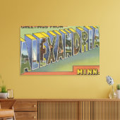 アレクサンドリア,ミネソタ – 大きな文字のシーン キャンバスプリント (インサイチュ (リビング))