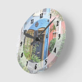 アレクサンドリアVA -建物と火印 ラウンド壁時計 (傾斜)