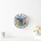 アレクサンドリアVA -建物と火印 ラウンド壁時計 (ホーム)