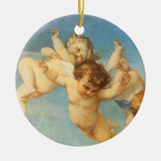アレクサンドル・カバネルの『ヴィーナスの誕生』天使の詳細 セラミックオーナメント (正面)