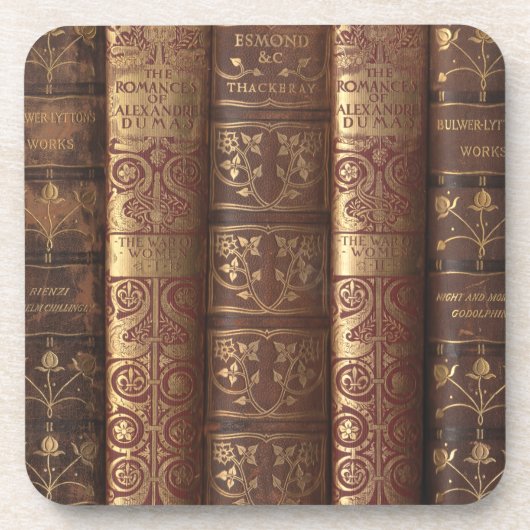 アレクサンドル・デュマス ロマンス小説 (本の背表紙) コースター (正面)
