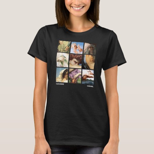アレクサンドレカバネル有名な絵画グリッド Tシャツ (正面)