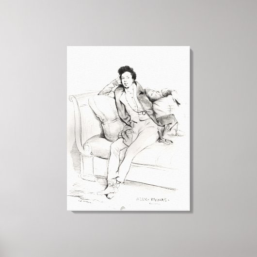 アレクサンドレデュマスペレ キャンバスプリント (正面)