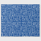 アレクサ名前をカスタムする雪片 ラッピングペーパー (フラット)