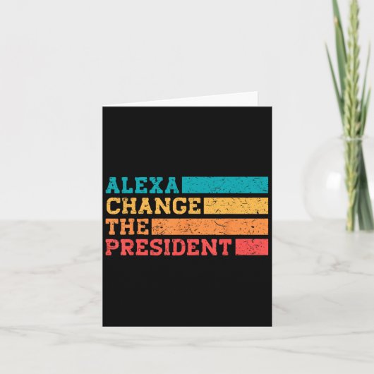 アレクサ大統領トランプ選挙おもしろいを変更Q カード (正面)