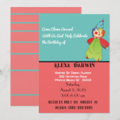 アレクサ・ダーウィンと一緒にピエロを楽しもう! 招待状 (正面/裏面)