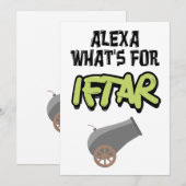 アレクサ、ラマダーンのイフタールの食事って何?面白いミーム シーズンカード (正面/裏面)