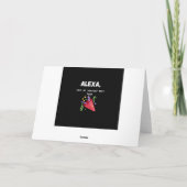 アレクサ、今年の誕生日はパーソナライズされた休め カード (裏面)